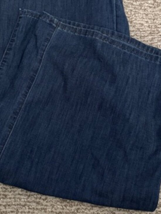 Chico's Denim - Chico’s Pull On Wide Leg Chambray Pants 8